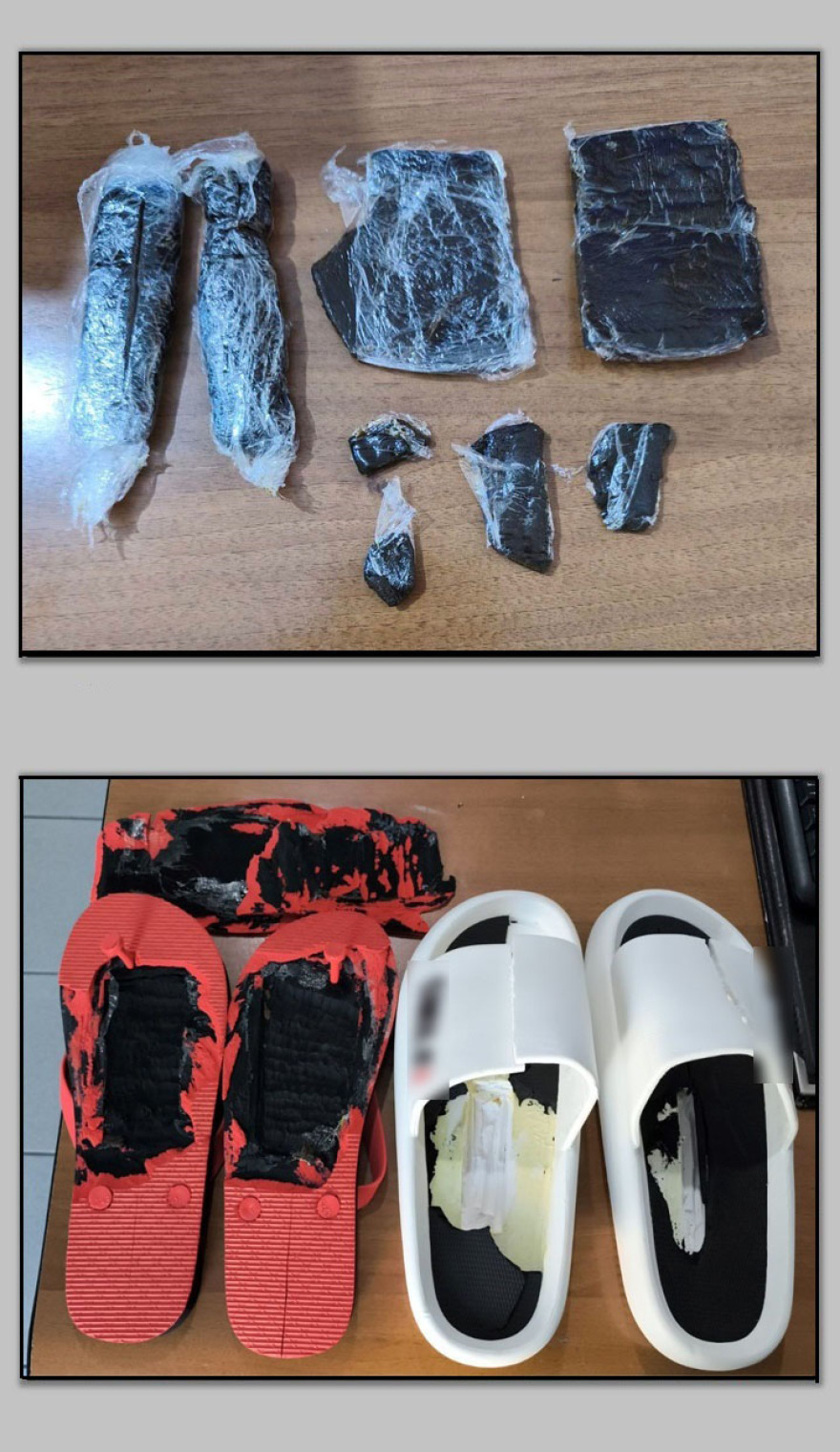 Στις σόλες από τις παντόφλες είχε κρύψει τα ναρκωτικά η γυναίκα που συνελήφθη στις φυλακές Τρικάλων, δείτε φωτογραφία