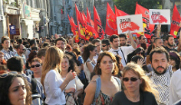 10000 άνθρωποι συγκεντρώθηκαν σε αντικυβερνητική διαδήλωση στην Κωνσταντινούπολη