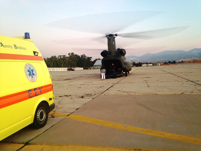 Αεροδιακομιδή νεογέννητου από τη Σύρο