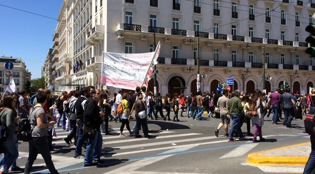 Ανοικτό και πάλι το κέντρο μετά τις πορείες