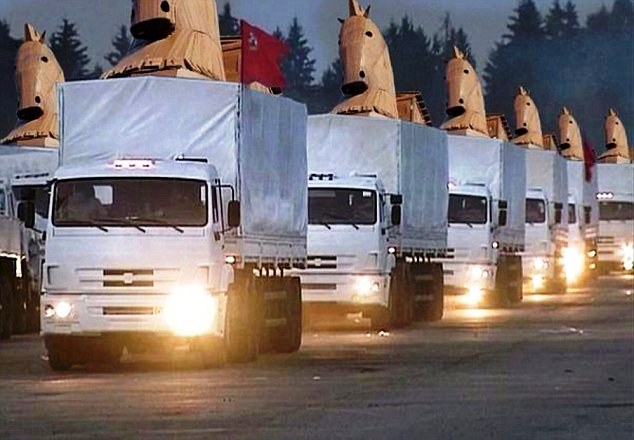 Το δεύτερο κομβόι με ανθρωπιστική βοήθεια από τη Ρωσία εισήλθε στην επαρχία του Donetsk