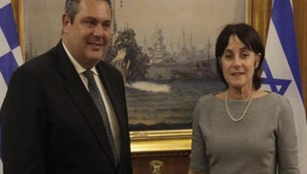 Συνάντηση Π.Καμμένου- Πρέσβειρας του Ισραήλ: “Θα συνεχιστεί η συνεργασία σε πολιτικό και στρατιωτικό επίπεδο”