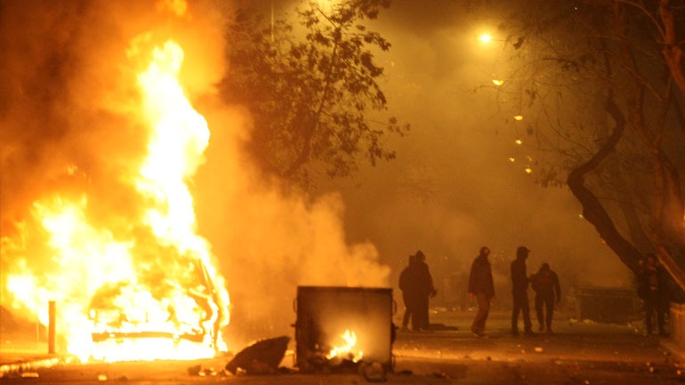 Ένταση αυτήν την στιγμή στα Εξάρχεια