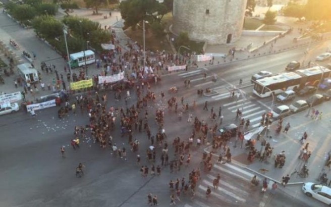 Συγκεντρώσεις κατά του μνημονίου στη Θεσσαλονίκη [βίντεο]