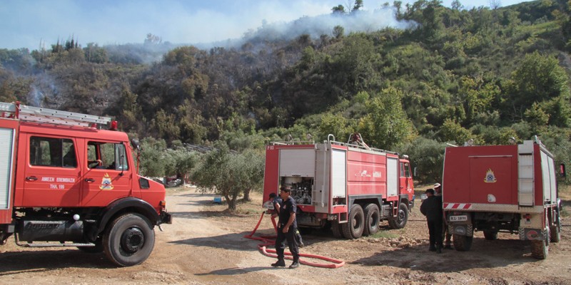 Πύρινα μέτωπα σε Ρόδο και Ηλεία – Καίγονται δεκάδες στρέμματα δάσους