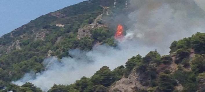 Μεγάλη πυρκαγιά στην Κέρκυρα – Δύο εστίες σε δύσβατη περιοχή [εικόνες]