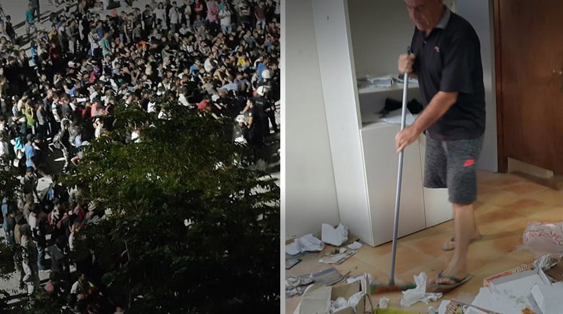 Νέες φωτογραφίες από Κω: Χάος στο στάδιο του νησιού από τους λάθρο