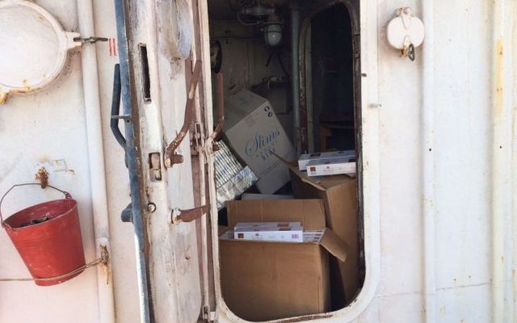 Το πλοίο στα Χανιά μετέφερε 1.160.000 πακέτα τσιγάρων