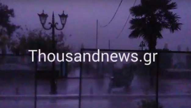 Η κακοκαιρία σάρωσε τη Θεσσαλονίκη (βίντεο)