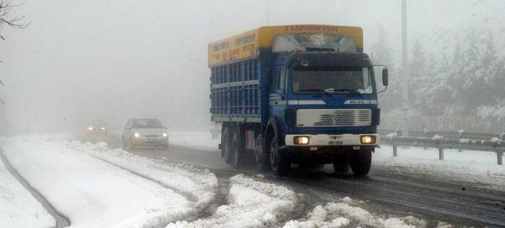 Με αλυσίδες η κυκλοφορία στα ορεινά της Αρκαδίας