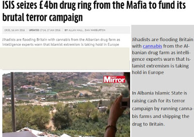 Βρετανικά ΜΜΕ: “Οι τζιχαντιστές πλημμύρισαν τη Βρετανία με αλβανική μαριχουάνα”