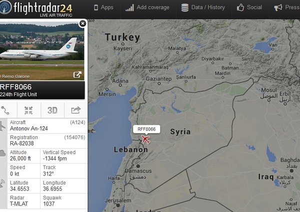 Λαττάκεια: Αυξημένη κινητικότητα ρωσικών μεταφορικών αεροσκαφών