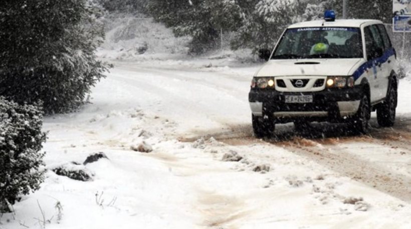 Πέλλα: Προβλήματα στην κυκλοφορία λόγω χιονόπτωσης