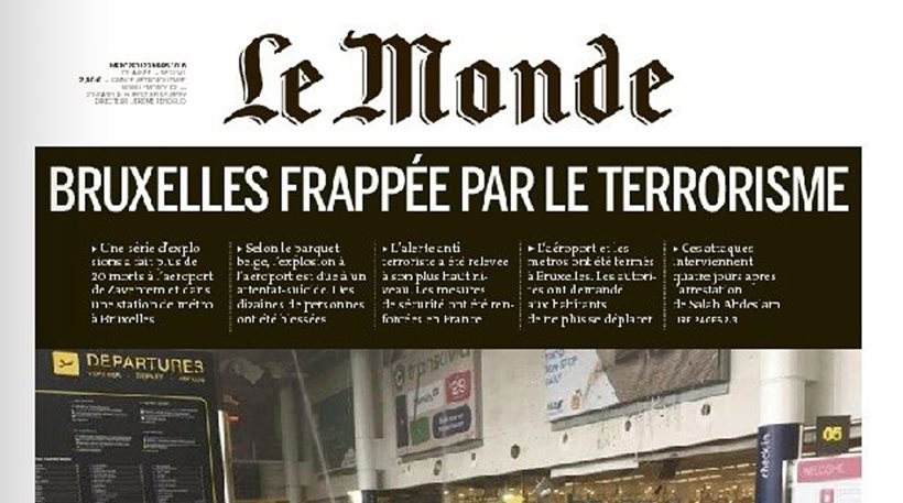 Η επίθεση στο Βέλγιο στα πρωτοσέλιδα των διεθνών ΜΜΕ (φωτό)