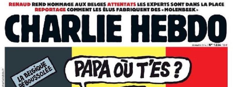 Το προκλητικό εξώφυλλο του «Charlie Hebdo» για τις επιθέσεις στο Βέλγιο (φωτό)