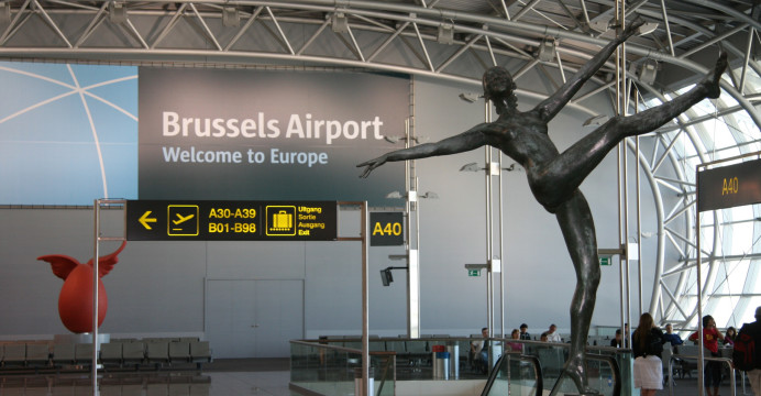 Το αεροδρόμιο των Βρυξελλών πραγματοποίησε σήμερα τρεις «συμβολικές» πτήσεις