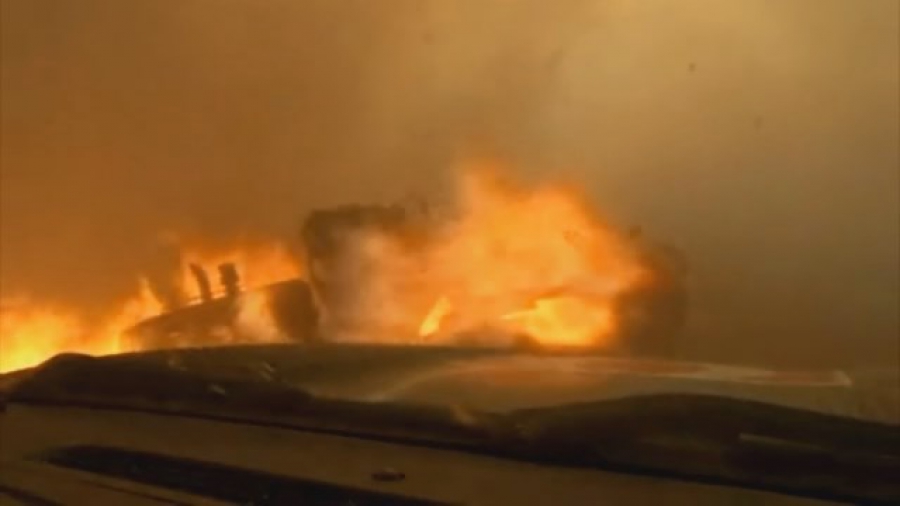 Δείτε πως γλίτωσε την τελευταία στιγμή από την πύρινη κόλαση (vid)