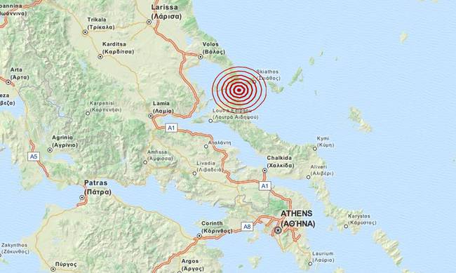 Σεισμός 3,2 Ρίχτερ δυτικά της Σκιάθου