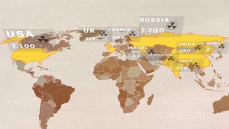 Αυτός είναι ο χάρτης των χωρών που έχουν πυρηνικά όπλα (φωτό)