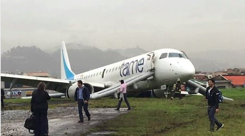 Βίντεο: Παρολίγον αεροπορική τραγωδία με Embraer 190 στον Ισημερινό (vid)