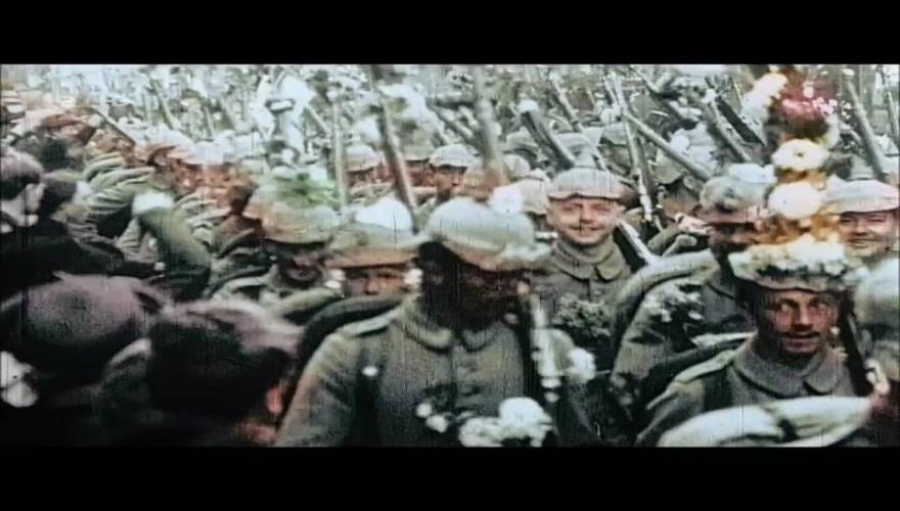 Σπάνιο έγχρωμο βίντεο από την κινητοποίηση του Στρατού του Κάιζερ και μαχών κατά τον Α’ ΠΠ