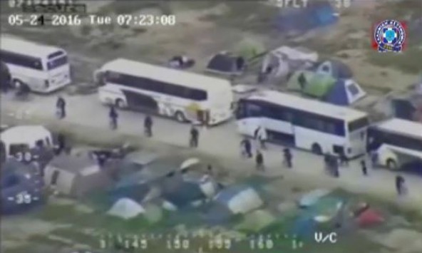 Το πρώτο βίντεο από τις επιχειρήσεις εκκένωσης της Ειδομένης από το ελικόπτερο της ΕΛ.ΑΣ.