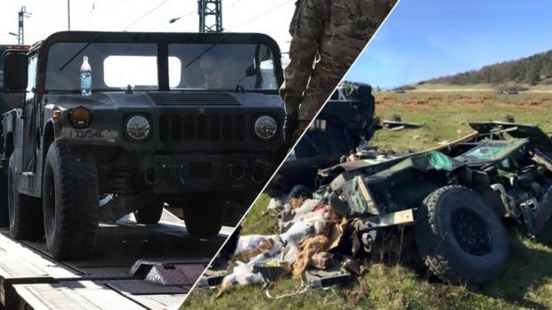 Τρία τζιπ humvee πέφτουν από αεροπλάνο χωρίς αλεξίπτωτο και «σκάνε» σαν καρπούζια στο έδαφος (βίντεο)