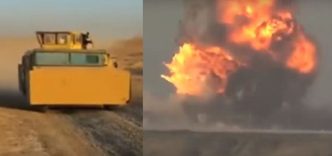 Συγκλονιστικό βίντεο: Η στιγμή που παγιδευμένο με εκρηκτικά αυτοκίνητο κτυπά Σύρους στρατιώτες