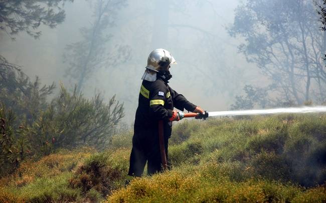 Σε εξέλιξη φωτιά στο Σχηματάρι (vid)