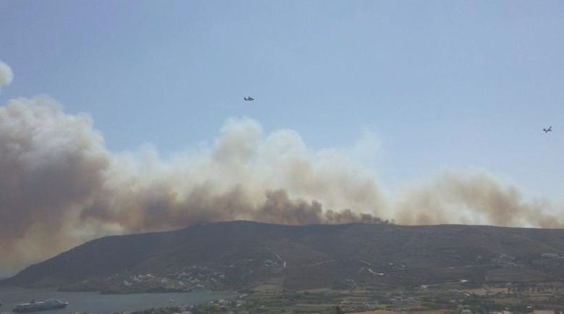 Υπό έλεγχο έχει τεθεί η φωτιά στην Άνδρο