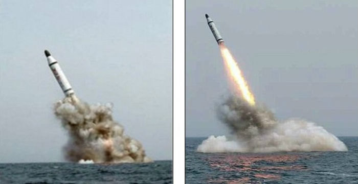 Σε νέα δοκιμή βαλλιστικού πυραύλου που εκτοξεύτηκε από υποβρύχιο προχώρησε η Β.Κορέα