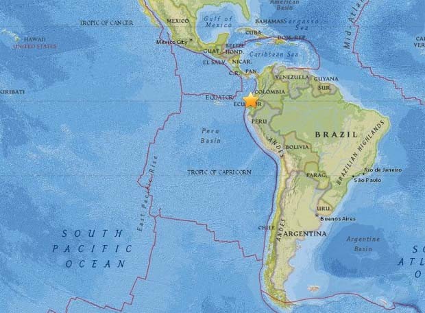 Σεισμός 6,4 Ρίχτερ στον Ισημερινό