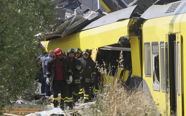 Ιταλία: Τους 23 έφτασαν οι νεκροί από το τραγικό σιδηροδρομικό δυστύχημα