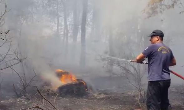 Πυρκαγιά κοντά στο αεροδρόμιο της Κέρκυρας (upd)