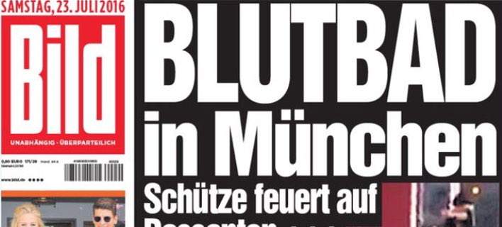 Τα Ευρωπαϊκά πρωτοσέλιδα για την επίθεση στο Μόναχο