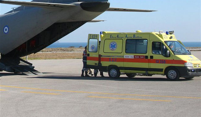Επιτυχής αεροδιακομιδή εγκύου και ασθενών από Ρόδο και Κάλυμνο στο Ηράκλειο