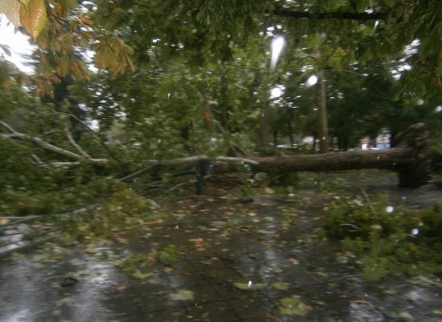 Μεγάλης έντασης μπουρίνι έπληξε σήμερα το μεσημέρι τα Τρίκαλα- Πολλές ζημιές (φωτό,vid)