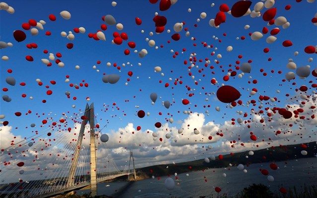 Τουρκία: Εγκαινιάστηκε η τρίτη γέφυρα στα στενά του Βοσπόρου