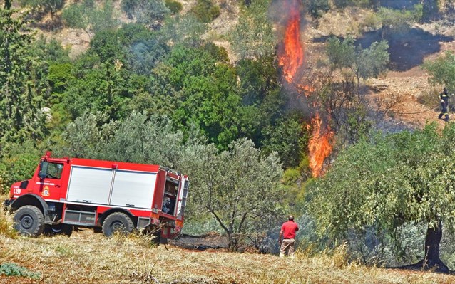 Υπό μερικό έλεγχο τέθηκαν οι πυρκαγιές σε Πανόπουλο Ηλείας και Κουβαρά Αμφιλοχίας