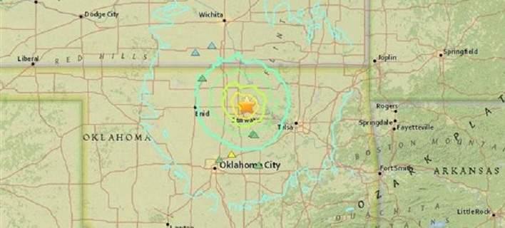 Αμερικανικό γεωλογικό ινστιτούτο: Σε έξι πολιτείες αισθητός ο ισχυρός σεισμός στην Οκλαχόμα – Διήρκεσε 60’’ (φωτό)