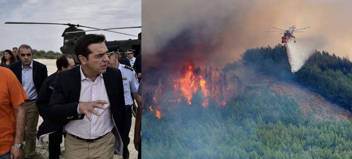 Δείτε εναέριες εικόνες από την καμμένη Θάσο – Αυτοψία του Πρωθυπουργού στο νησί (vid)