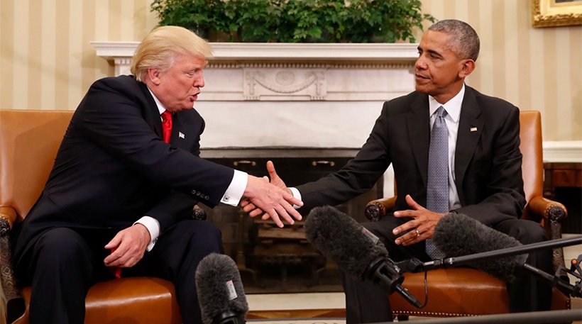 Μπ. Ομπάμα σε Ντ. Τραμπ: «Μην ακυρώσεις τη συμφωνία με το Ιράν για τα πυρηνικά»