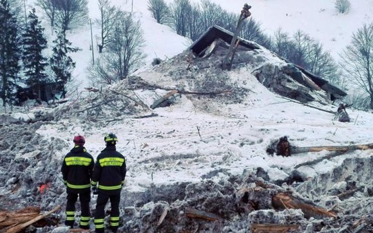 Δείτε ότι απέμεινε από το ξενοδοχείο Rigopiano της Ιταλίας που θάφτηκε στο χιόνι… (φωτό, βίντεο)