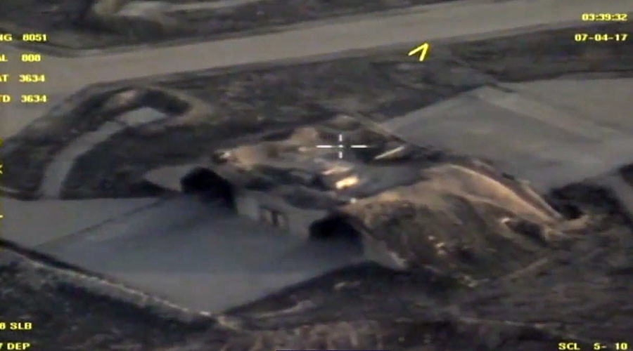 Δείτε πώς κατέγραψε η ρωσική Αεροπορία την επίθεση των Αμερικανών στη Συρία! (βίντεο)