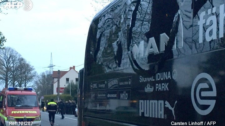 Οι πρώτες φωτογραφίες μετά την έκρηξη στο πούλμαν της Ντόρτμουντ (φωτό)