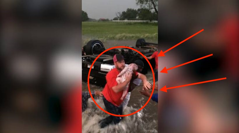 Τέξας: Διάσωση νεογέννητου από αναποδογυρισμένο αυτοκίνητο σε χείμαρρο (βίντεο)