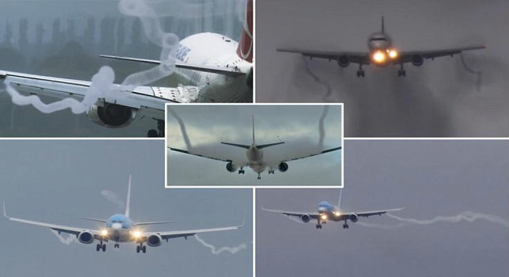 Οταν εμφανίζεται καπνός πίσω από τα φτερά των αεροσκαφών! (βίντεο)