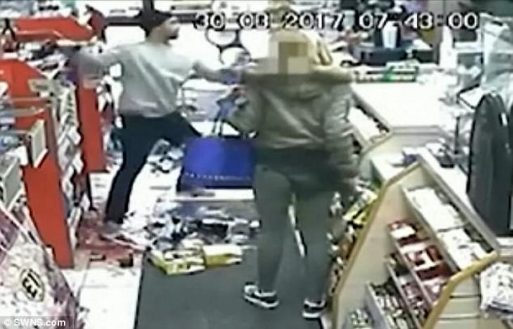 Βίντεο: Ληστής μπαίνει μεθυσμένος σε μαγαζί και γλιστράει!