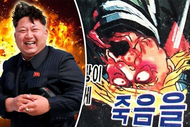 Η Βόρεια Κορέα «εκτελεί» τον Τραμπ σε προπαγανδιστική αφίσα: «Θάνατος στον τρελόγερο»! (φωτο)