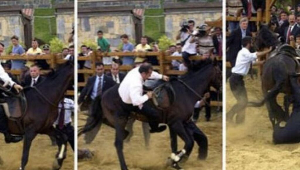 Όταν ο Ερντογάν προσπάθησε να μιμηθεί τον Πούτιν αλλά τελικά το άλογο τον πέταξε κάτω (βίντεο)